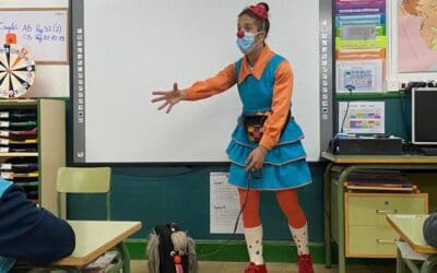 Visita de Pupa Clown, Payasos de Hospital a los niños de nuestro cole.