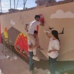 el paseo de los dinosaurios arte mural colegio cruz de piedra jumilla cooperativa de ensenanza 5