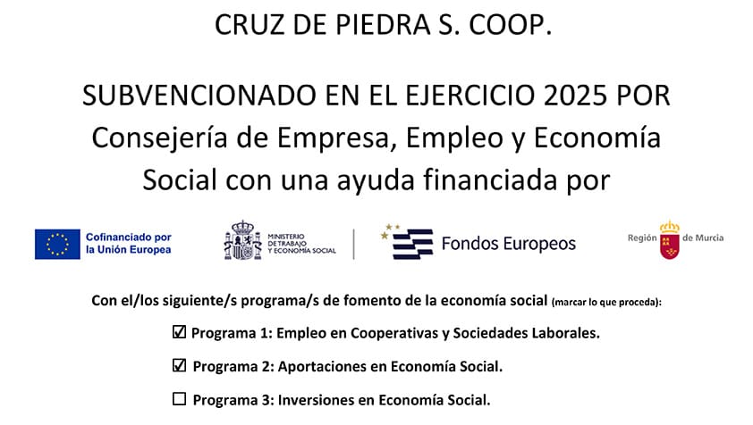 CARTEL AYUDAS ECO SOCIAL CRUZ DE PIEDRA S